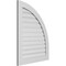 Ekena Millwork Quarter Round Top Right Surface Mount PVC Gable Vent w/ 3-1/2"W x 1"P Standard Frame, 30"W x 38"H GVPQR30X3801SF - alternate 3